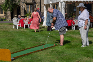 images of Richmond Charities' residents enjoying their summer garden party at Hickey's Almshouses